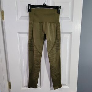 High-Waist Seamless Olive Green Leggings